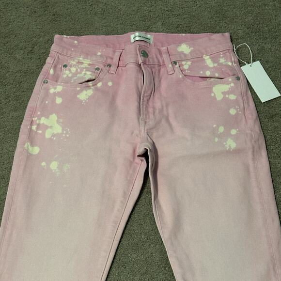 Cotton Citizen Men 32 Splash Straight Fit Jeans‎ Cotton Blend Light Pink NWT - Picture 3 of 9